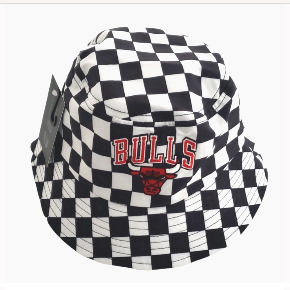 NBA Chicago Bulls NBA Ultra Game Checkerboard Retro Classic Team Bucket Hat, NWT